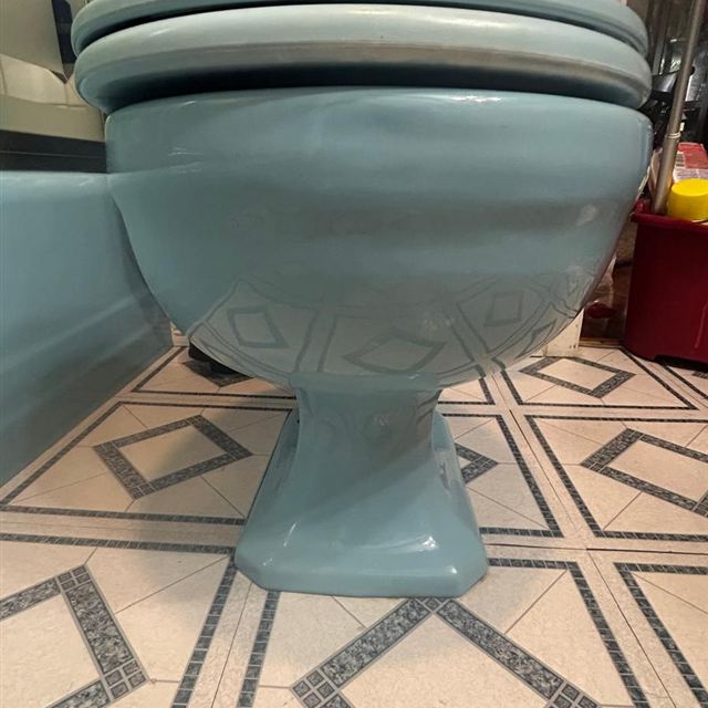 Toilet base after cleaning
